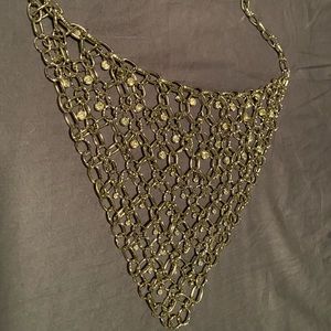 Bebe statement necklace with rhinestone details